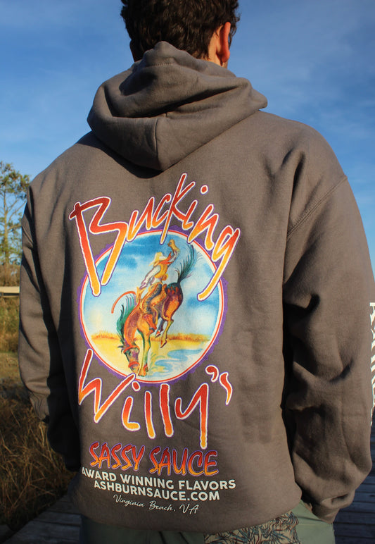 Bucking Willy’s Unisex Hooded Sweatshirt - Charcoal